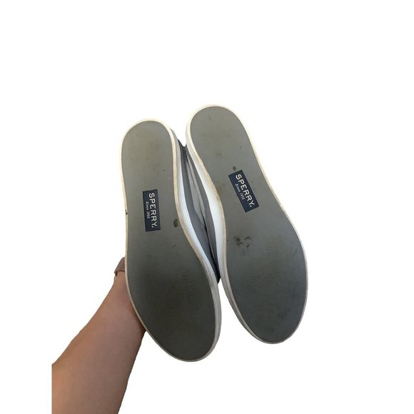 SPERRY Women's Soft Gray Suede Comfort Slip On Shoes-Size 8.5 - Picture 15 of 16